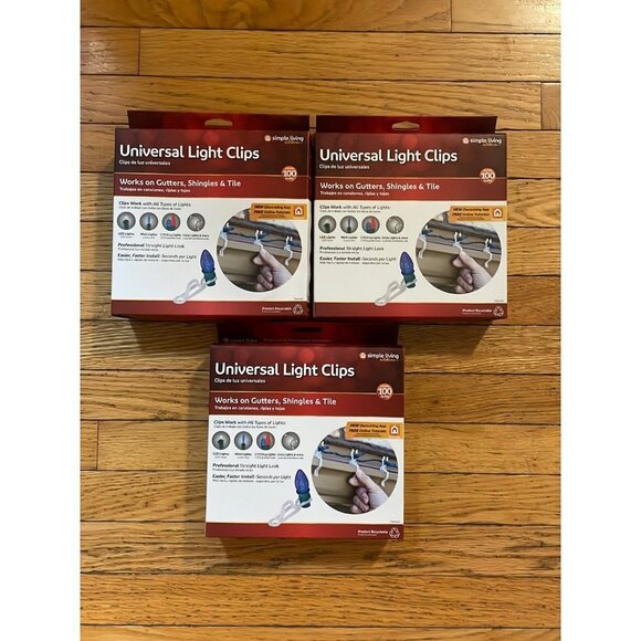 NEW Universal Christmas Light Clips 3 Boxes - Picture 1 of 4